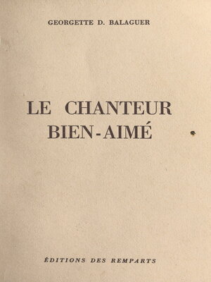 cover image of Le chanteur bien-aimé